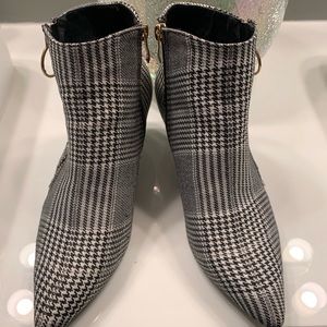 Plaid booties